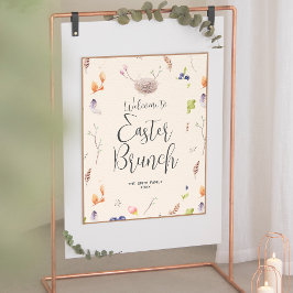 Glad påsk Brunch Välkommen Poster