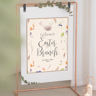 Glad påsk Brunch Välkommen Poster