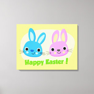 "GLAD PÅSK" BUNNIES CANVASTRYCK