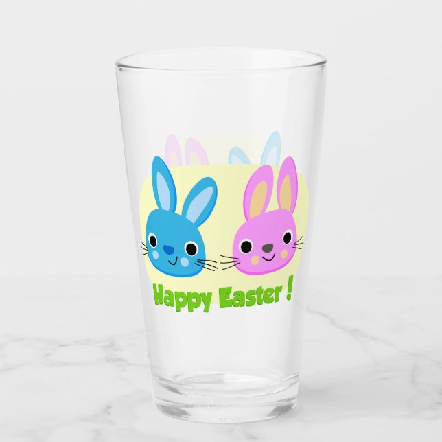 "GLAD PÅSK" BUNNIES GLASKOPP (Framsida)