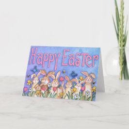 Glad påsk Bunnies - gratulationskort Helgkort
