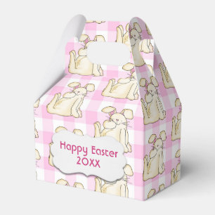 Glad påsk Bunnies on Gingham Presentaskar
