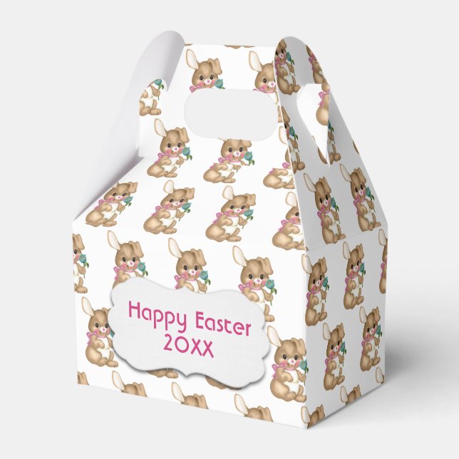Glad påsk Bunnies Presentaskar (Framsidan Sidan)