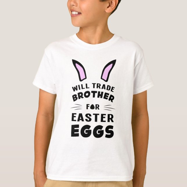 Glad påsk Bunny Animal Egg Coola Funny Gift Idea T Shirt (Framsida)