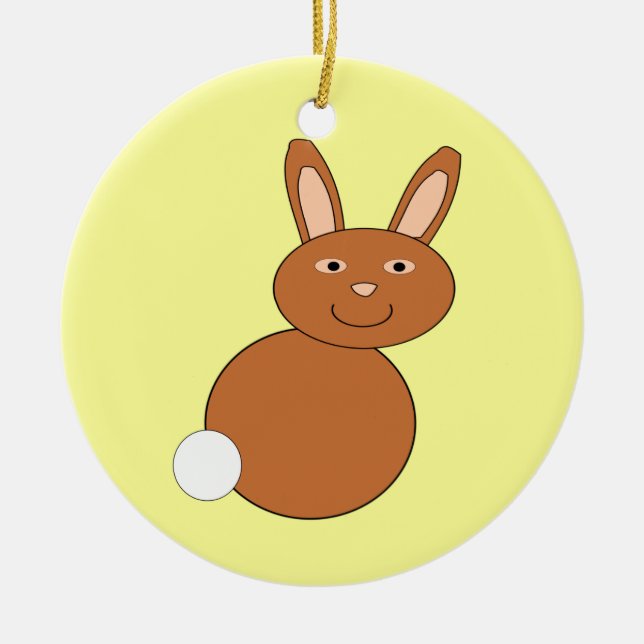 Glad påsk Bunny Anpassade Ornament (Framsidan)