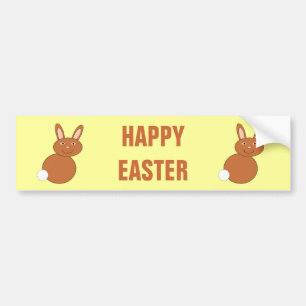 Glad påsk Bunny Anpassningsbar Bumper Sticker Bildekal