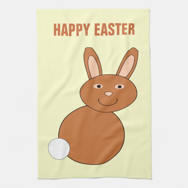 Glad påsk Bunny Anpassningsbar Kitchen Towel Kökshandduk (Vertikal)