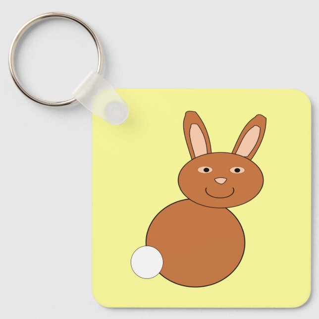 Glad påsk Bunny Anpassningsbar Nyckelring (Framsida)