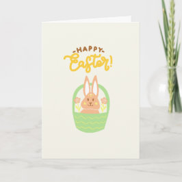 Glad påsk Bunny Basket Kort