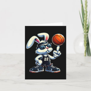 Glad påsk Bunny Basketball Kids Boys Sport Kärlek Kort