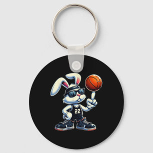 Glad påsk Bunny Basketball Kids Boys Sport Kärlek Nyckelring