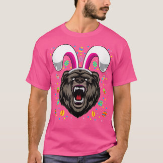 Glad påsk Bunny Bear Funny Animal Christian T Shirt