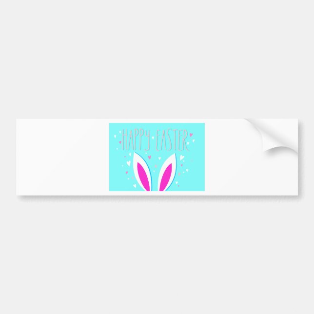 glad påsk bunny bildekal (Framsidan)