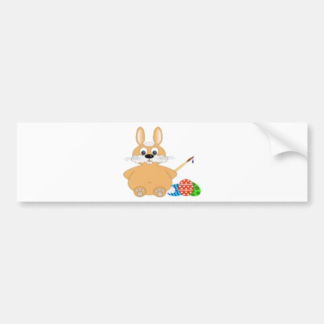 Glad påsk Bunny Bildekal (Framsidan)