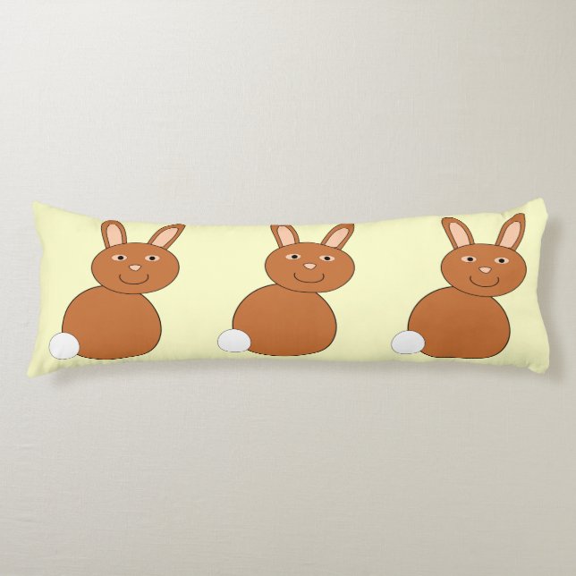 Glad påsk Bunny Body Pillow Kroppskudde (Framsidan)