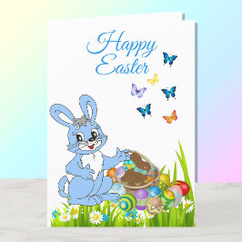 Glad påsk Bunny Boy's Personalize Helgdag Card Helgkort