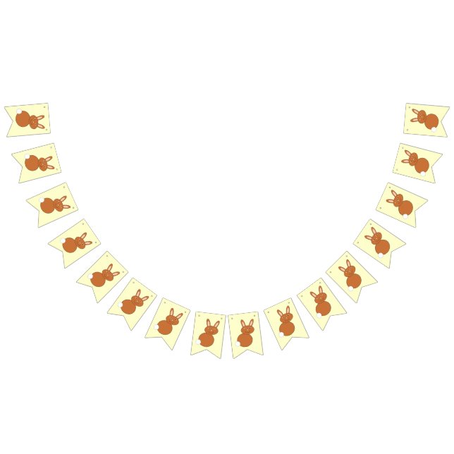Glad påsk Bunny Bunting Flaggor (Alla)