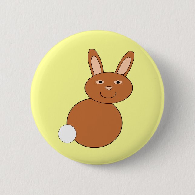 Glad påsk Bunny Button Knapp (Framsida)