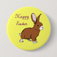 Glad påsk Bunny Button Pin