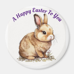 Glad påsk Bunny Circle Magnet