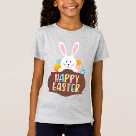 Glad påsk Bunny Colorful Eggs Children's T Shirt