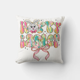 Glad påsk Bunny Coquette Bow Kudde