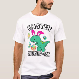 glad påsk Bunny Dinosaur Rex Funny Gifts for Ho T Shirt