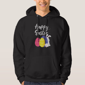 Glad påsk Bunny Egg Basket Hoodie