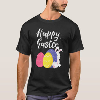 Glad påsk Bunny Egg Basket T Shirt