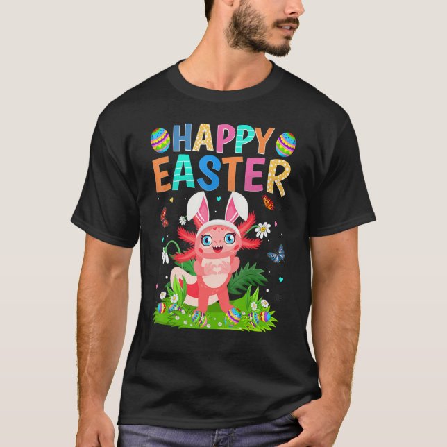 Glad påsk Bunny Egg Funny Axolotl Påsk Söndag T Shirt (Framsida)