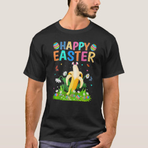 Glad påsk Bunny Egg Funny Banana Påsk Söndag T Shirt