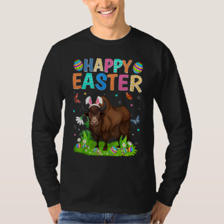 Glad påsk Bunny Egg Funny Bison Påsk Söndag T Shirt