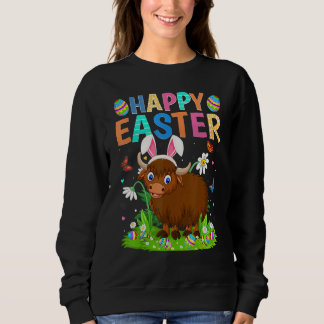 Glad påsk Bunny Egg Funny Buffalo Påsk Söndag T Shirt
