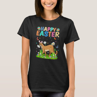 Glad påsk Bunny Egg Funny Cougar Påsk Söndag T Shirt