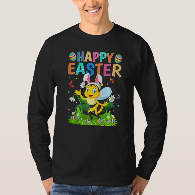 Glad påsk Bunny Egg Funny Humla Påsk Sol T Shirt (Framsida)
