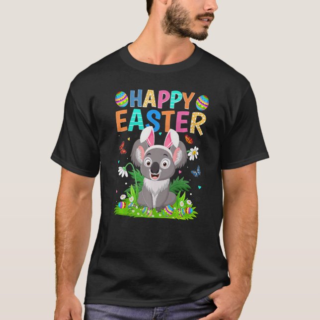 Glad påsk Bunny Egg Funny Koala Påsk Söndag T Shirt (Framsida)
