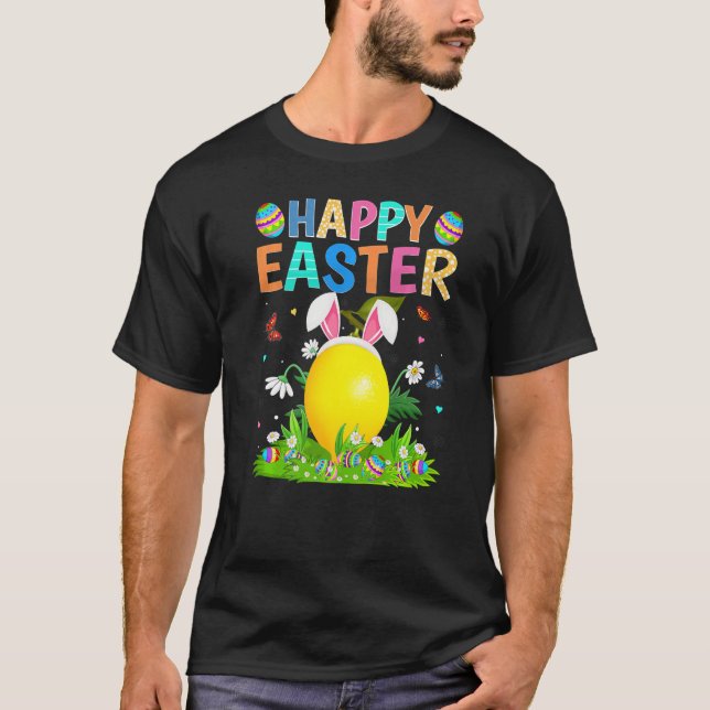 Glad påsk Bunny Egg Funny Lemon Påsk Söndag T Shirt (Framsida)