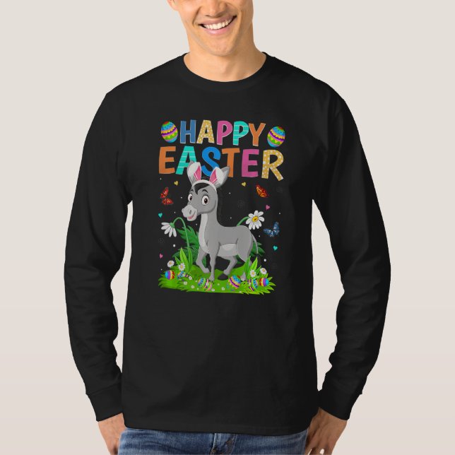 Glad påsk Bunny Egg Funny Mule Påsk Söndag T Shirt (Framsida)