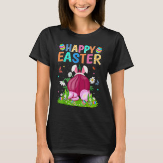Glad påsk Bunny Egg Funny Onions Påsk Söndag T Shirt