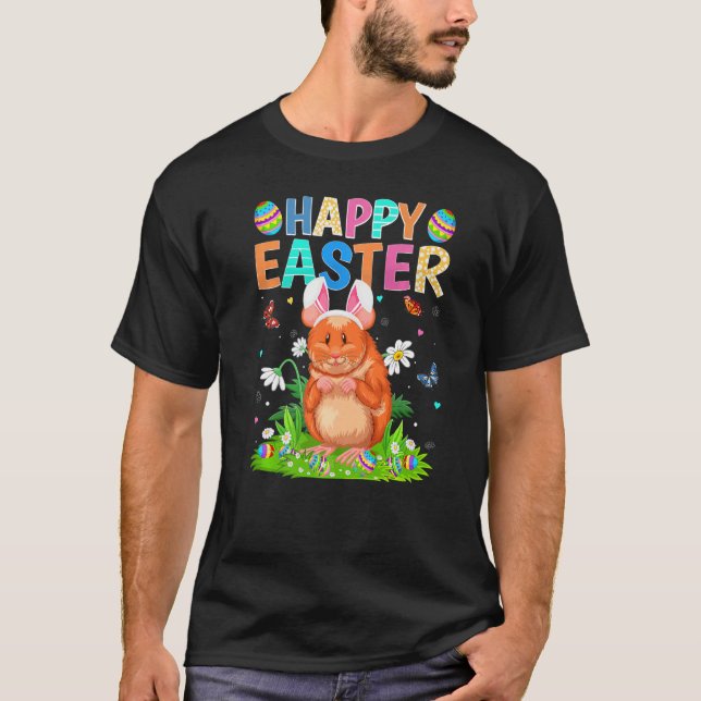 Glad påsk Bunny Egg Hamster Påsk Söndag T Shirt (Framsida)