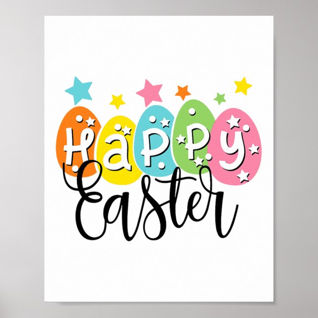 Glad påsk Bunny Egg Hunt Påsk Day Shirt Famil Poster (Framsidan)