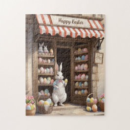 Glad påsk Bunny Egg Market Watercolor Pussel