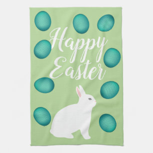 Glad påsk Bunny & Eggs Kökshandduk