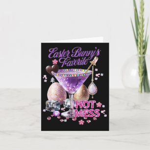 Glad påsk Bunny Favorite Hett  Cute Martini Kort