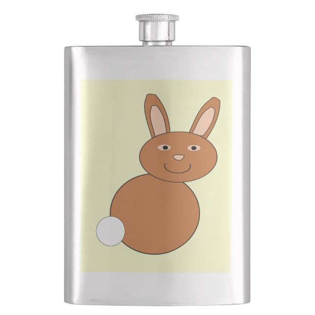 Glad påsk Bunny Flasks Fickplunta (Framsidan)