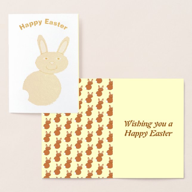 Glad påsk Bunny Foil Card Folierat Kort (Display)