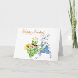 Glad påsk bunny gardener helgkort