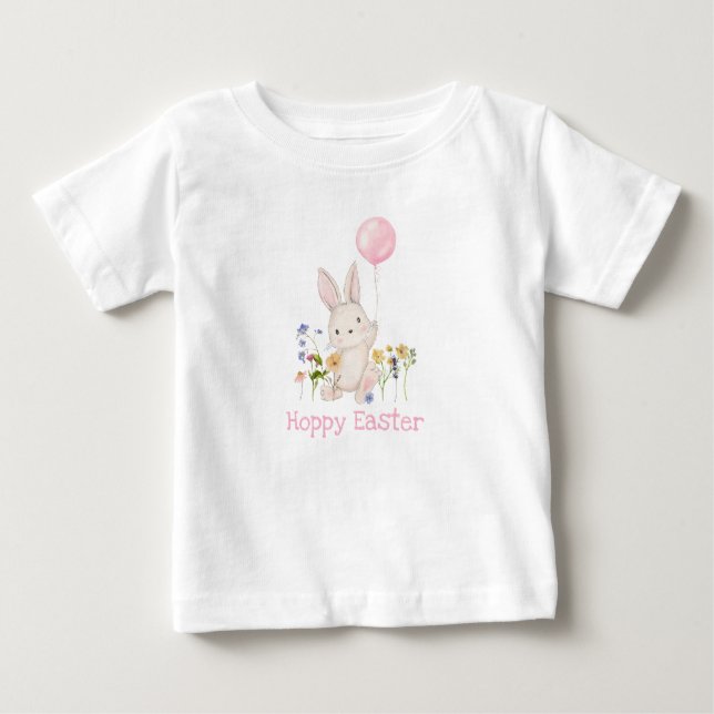 Glad påsk Bunny Girls T-Shirt (Framsida)