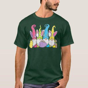 Glad påsk Bunny Gnome Påskäggs Hunting Cute T Shirt