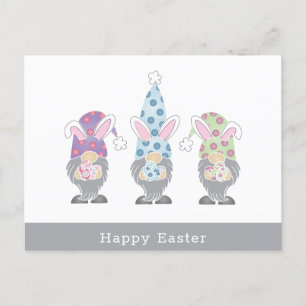 Glad påsk Bunny Gnomes Vykort